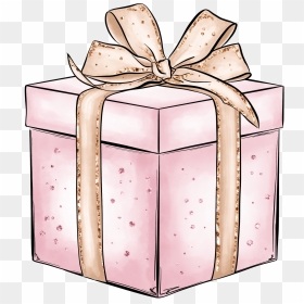 #giftbox #present #wrapped #bow #ribbonbow #pink #gold, HD Png Download - present emoji png
