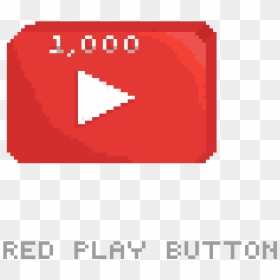 Red 1k Play Button - Emblem, HD Png Download - red play button png