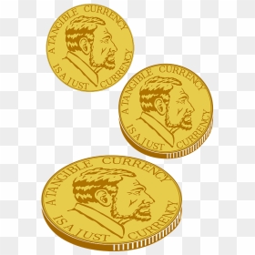 Gold Coin For Plotter Clipart - Gold Coin Clip Art, HD Png Download - pile of gold coins png