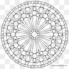 Therapy Coloring Pages To Download And Print For Free - Notre Dame Rose Window Drawing, HD Png Download - cool lines png