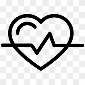 Heart Shape Outline With Lifeline Variant Comments - Ecg Png Heart, Transparent Png - heart png outline