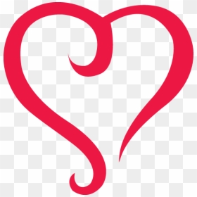 Red Outline Heart Png Image, Transparent Png - heart png outline