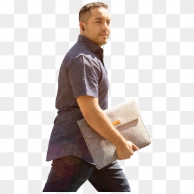 Man Holding Brown Folder - Portable Network Graphics, HD Png Download - folder.png