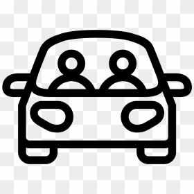 People In Car Icon - Car With People Icon, HD Png Download - crowd icon png