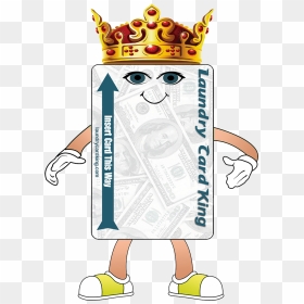 Laundry Card Cartoon, HD Png Download - king card png