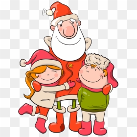 Claus Illustration Christmas Vector Mrs - Santa Claus And Kid Vector, HD Png Download - christmas vector png