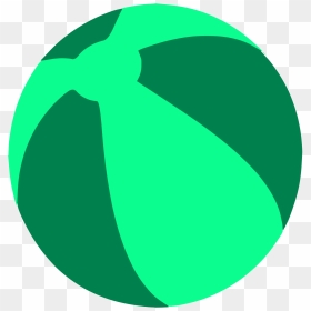 Green Beach Ball Clipart, HD Png Download - beach ball clipart png