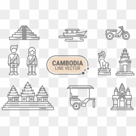 Cambodia Icons Vector - Cambodia Icon, HD Png Download - stairs icon png