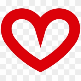 Curved Red Heart Outline Png Image - Brixton, Transparent Png - heart png outline