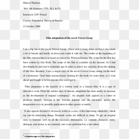 Document, HD Png Download - forrest gump png