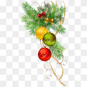 Free Png Three Christmas Balls With Pine Branch Png - Christmas Decorations Png Vector, Transparent Png - christmas vector png