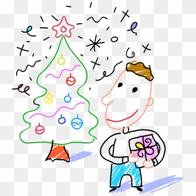 Vector Illustration Of Child Receives Present Gift - Cartoon, HD Png Download - christmas vector png