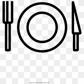 Place Setting Coloring Page - Circle, HD Png Download - place setting png