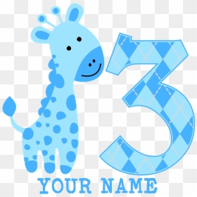Giraffe Clipart Blue - Blue Baby Giraffe Clipart, HD Png Download - giraffe clipart png