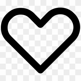 Outline Heart Icon , Png Download - Heart Png Shape Bold, Transparent Png - heart png outline