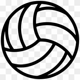 Volleyball Beach Ball Play - Volleyball Outline, HD Png Download - beach ball clipart png