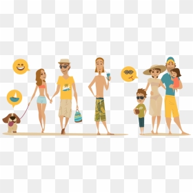 Vector Graphics , Png Download - Couple With Dog Illustration Png, Transparent Png - family vector png