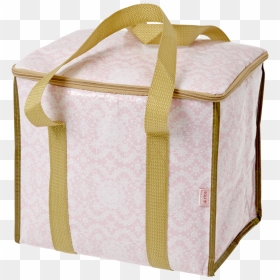 Cooler Bag Pink Lace Print Gold Handles Rice Dk - Rice Kühltasche, HD Png Download - gold lace png