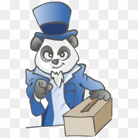 Election Panda With A Ballot Box Vector Illustration - Voting, HD Png Download - ballot box png
