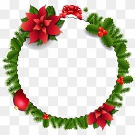 Tubes Noel - Wreath, HD Png Download - christmas vector png