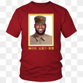 Lebron James China King T-shirt - Barstool Sports Lebron Shirt, HD Png Download - lebron james face png