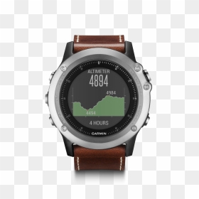 Fenix 3 Sapphire Silver With Leather Band - Garmin D2 Bravo, HD Png Download - fenix png