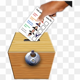 Png Person Putting - Ballot Paper Voting Box, Transparent Png - ballot box png