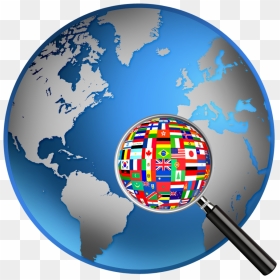 World Flags Clipart World Map Globe , Png Download - Great Circle Route On Globe, Transparent Png - world flags png