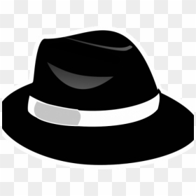Cap Clipart Gangster - Black Hat Clipart, HD Png Download - vhv