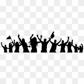 Silhouette, HD Png Download - people cheering png