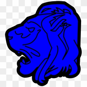 Lion Head Blue Svg Clip Arts - Clip Art, HD Png Download - lion head logo png