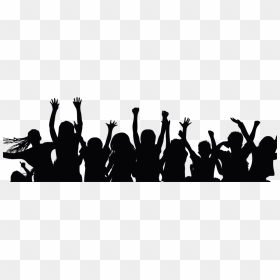 Kids Dancing Silhouette Png, Transparent Png - people cheering png