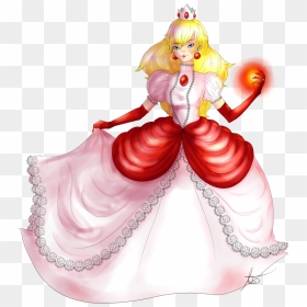 Princess Toadstool Fire Flower By Yoursassyteacher - Illustration, HD Png Download - fire flower png