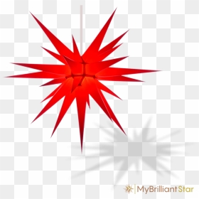 Original Herrnhut Paper Star, Red, ~ 80 Cm / 32 Inch - Herrnhuter Sterne, HD Png Download - red starburst png