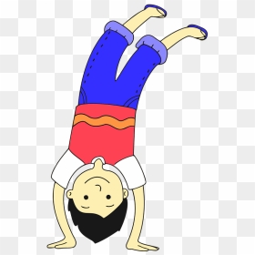 Kid Standing On His Hands Clipart - Do A Handstand Clipart, HD Png Download - kid standing png