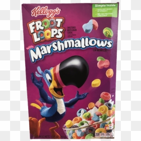 Froot Loops With Marshmallow - Froot Loops With Marshmallows Cereal, HD Png Download - froot loops png