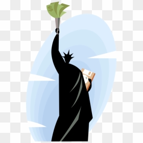 Vector Illustration Of Statue Of Liberty Colossal Neoclassical - Illustration, HD Png Download - statue of liberty vector png