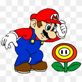 Super Mario Clipart Flower - Cartoon, HD Png Download - fire flower png