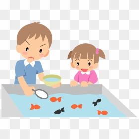 Brother Sister Goldfish Scooping Clipart, HD Png Download - brother png