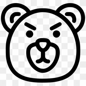 Bear Animal Head Angry - Bear Icon Anger, HD Png Download - angry bear png