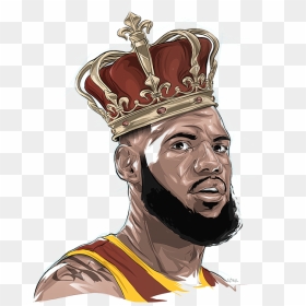 Lebron James With Crown, HD Png Download - vhv