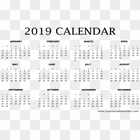 2019 Calendars Download Pdf Templates - 2010, HD Png Download - calendar template png