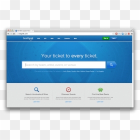 Seatgeek Homepage Ux - Search Box On Homepage, HD Png Download - search box png