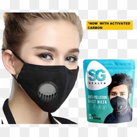 Anti-pollution Black Mask Transparent Png - Face Mask Amazon Uk, Png Download - black mask png