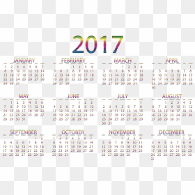 Simple Calendar 2017 Vector For Free Download And Creatve - 2017 Calendar Image Hd, HD Png Download - calendar template png
