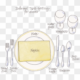 Informal Table Setting - Still Life Photography, HD Png Download - place setting png