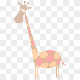 Blue Giraffe On Side Svg Clip Arts - Giraffe, HD Png Download - giraffe clipart png