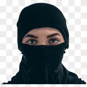 Muslim Woman Wearing Black Mask - Elijah O Donnell, HD Png Download - black mask png