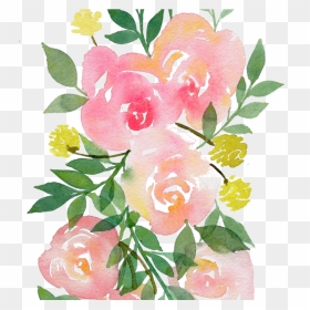 Transparent Floral Watercolor Png - Transparent Watercolor Pink Flowers, Png Download - free watercolor png