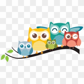 Cartoon Owl Personalized Owl Family Pillow The Personalization - Transparent Background Owl Clipart, HD Png Download - owls png